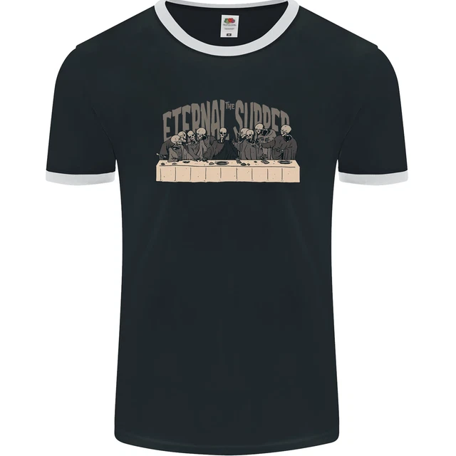 The Eternal Supper Last Parody Atheist Skulls Mens Ringer T-Shirt FotL