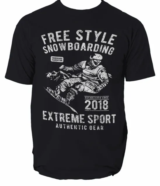 T-Shirt Snowboard Snowboard Uomo Extreme Board Stivali da Sci Regalo Snow S-3XL