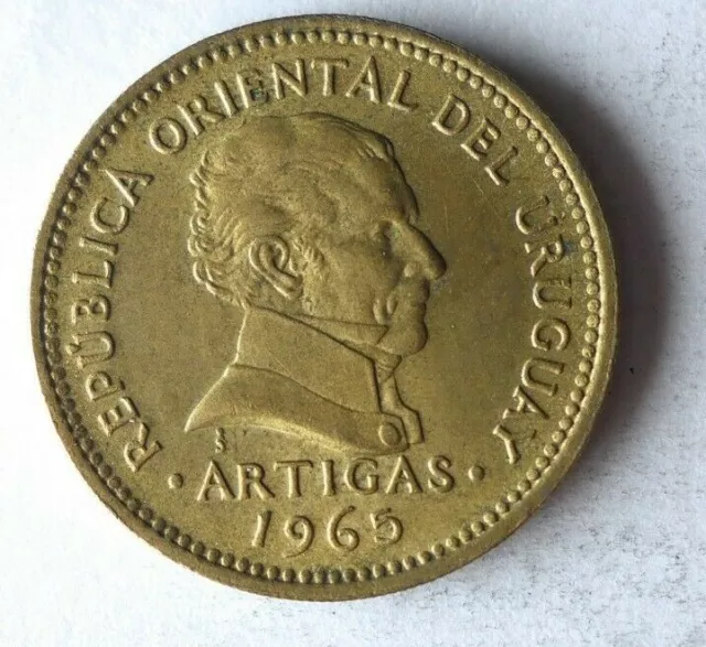 1965 URUGUAY PESO - Excellent Collectible Coin - FREE SHIP - Bin #143