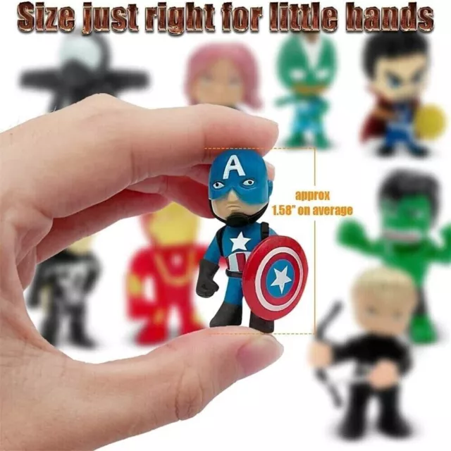 20Pcs Marvel Avengers Superhero Mini Figures Set Collection Model Cake Toppers 2