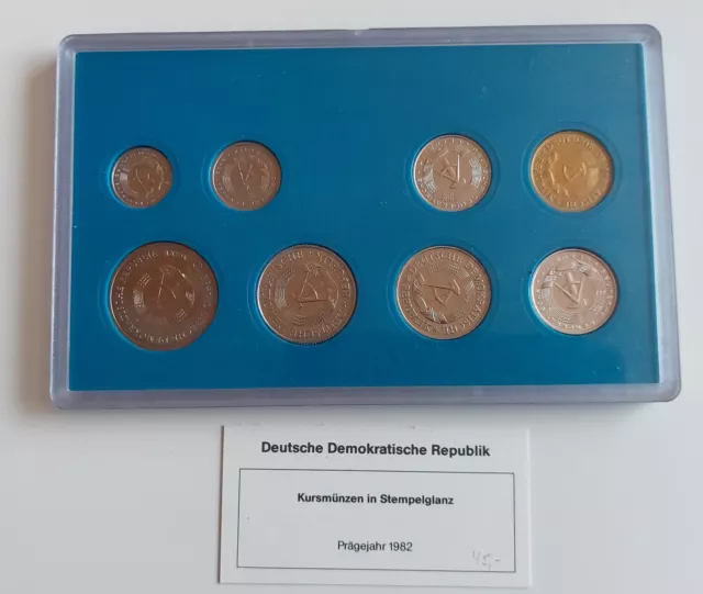DDR - 1982 A - Kursmünzensatz - Stempelglanz - st