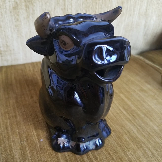 Vintage JAPAN Bull Cow Personal Small Single Serving Creamer Pitcher