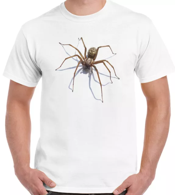 Spider T-Shirt Scary Mens Funny Halloween Arachnophobia Fancy Dress Costume Joke