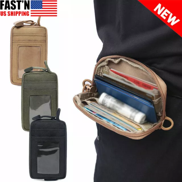Tactical Waterproof EDC Wallet Coin ID Card Bag Key Pocket Money Waist Pouch US