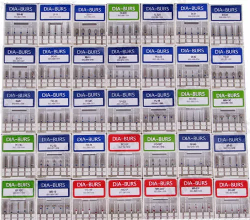 300pcs Dental Diamond coated Burs for High Speed Handpiece Medium FG 1.6MM