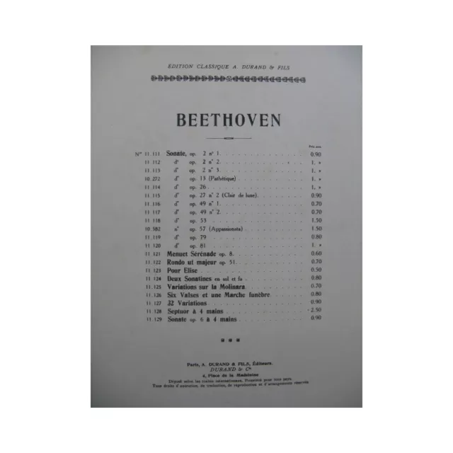 Beethoven Klaviersonate Op 79 Piano 1927