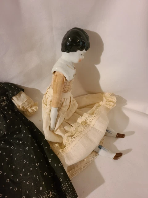 Antique 12 in. Bisque Doll Cloth Body Porcelain Limbs & Head  DOROTHY 11