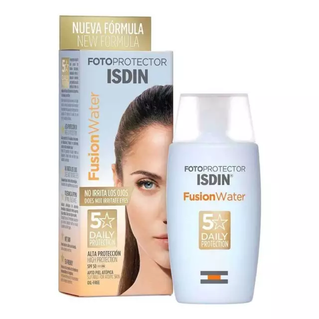 ISDIN Fusion Water SPF 50| Daily Facial Sun Cream | Ultra-light Texture New UK