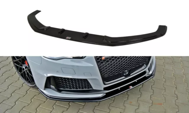 Front Diffuser Splitter V2 Maxton Design Gloss Black for Audi Rs3 8Va Sportback