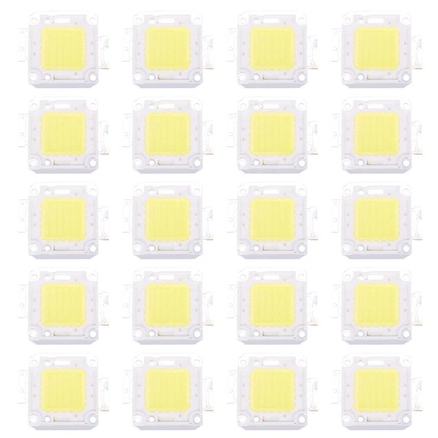 20 x lampadina chip LED ad alte prestazioni 50 W luce lampada fai da te 3800 Lm 6500K M4C1
