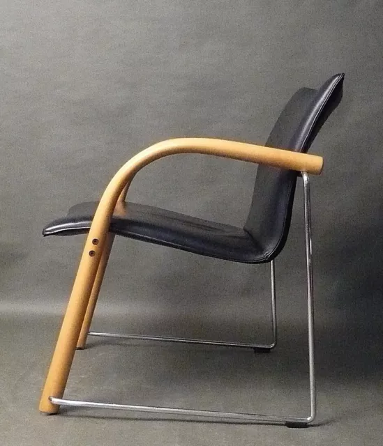 Thonet S 340 Prof. U.Böhme Prof. W. Schneider Stuhl Sessel Leder