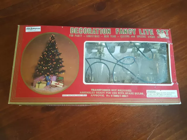 BEAUTIFUL VINTAGE CHRISTMAS LIGHTS - TESTED AND WORKING FULL SET 1970s XMAS