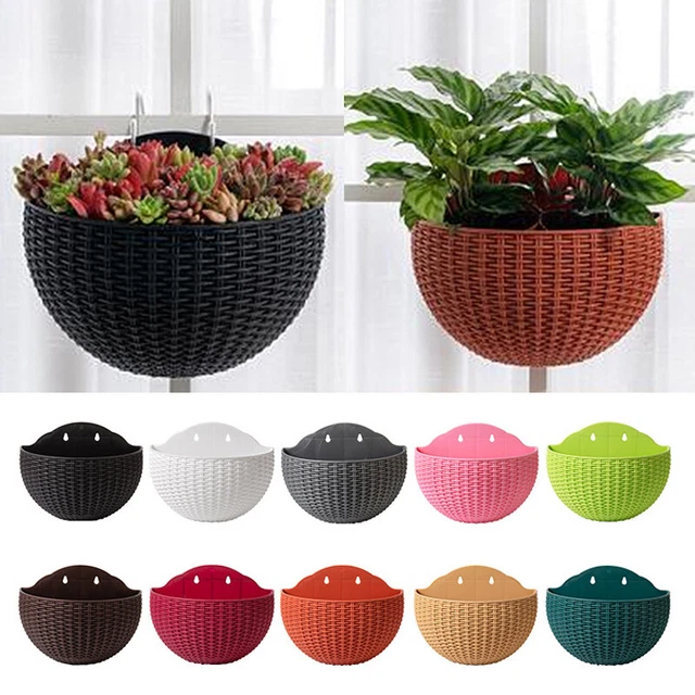 Hanging Planter Wall Mounted Plant Pots Flower Pot Garden Balcony Fence Decor