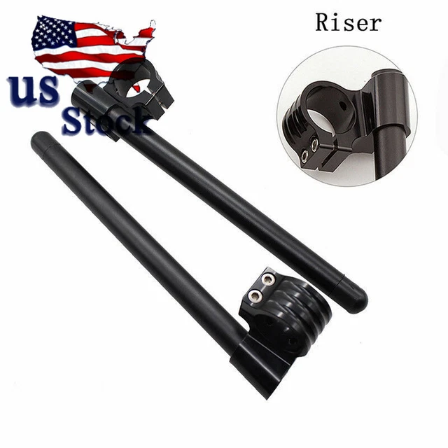 For Suzuki Yamaha Honda CNC Motorcycle Clip On 7/8" CNC Handlebar 51MM Fork Tube
