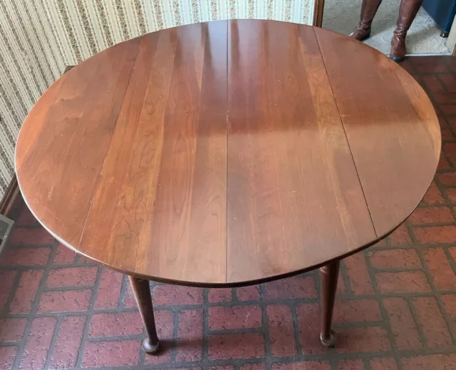 Vintage Walter Of Wabash 48" Round Adjustable Kitchen Dining Room Table