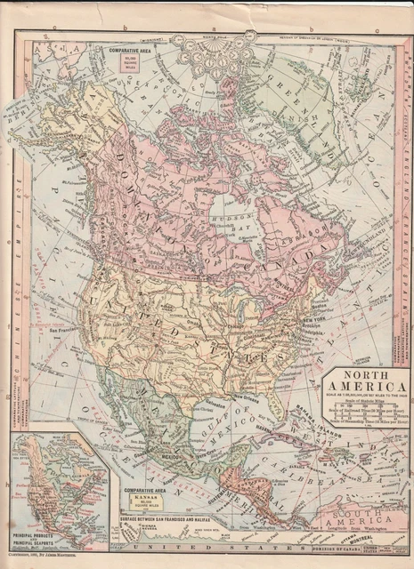 Old Atlas maps (5): No. & So. America, Europe, Asia and Africa.