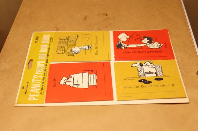 VINTAGE 36 PEANUTS BOOKPLATES 3" X 4" Charles Schulz LINUS SCHROEDER LUCY SNOOPY