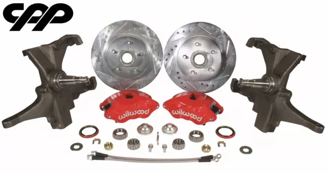 58-64 Chevy Impala Belair Wilwood D52 12" Disc Brake Conversion Drop Spindle Kit 58-64 Chevy Impala Belair Wilwood D52 12" Disc Brake Conversion Drop Spindle Kit