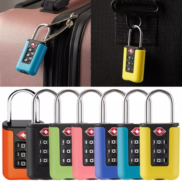 Lock Contrast Color Padlocks Customs Code Locks 3 Digit Combination Lock Hot A5