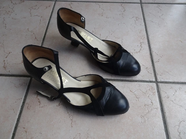 Chaussures de Danses à Talons en Cuir Femme Taille 38 Couleur noire occasion