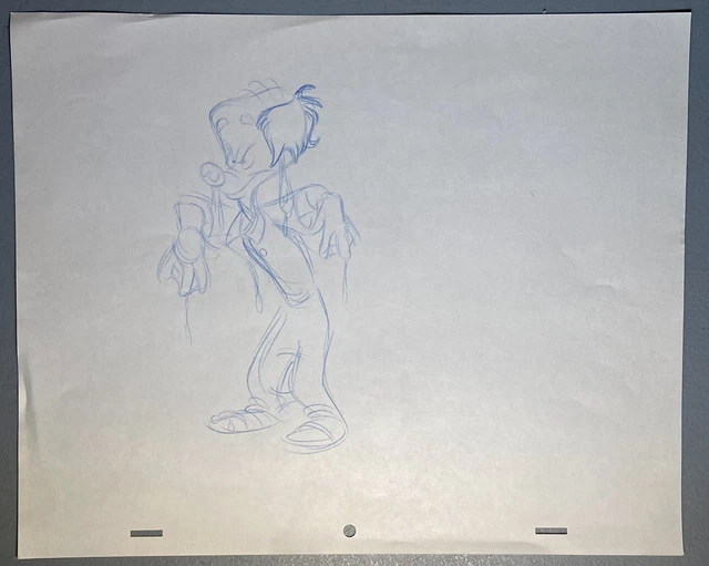 1990s Disney Animation Production Drawing Sketch Art Mr. Hammerhead - Goof Troop