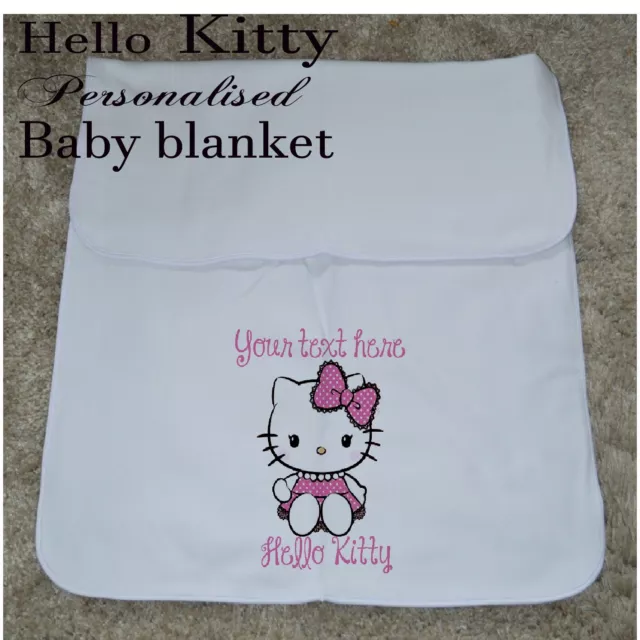 Hello Kitty, personalisierte Fleece Babydecke