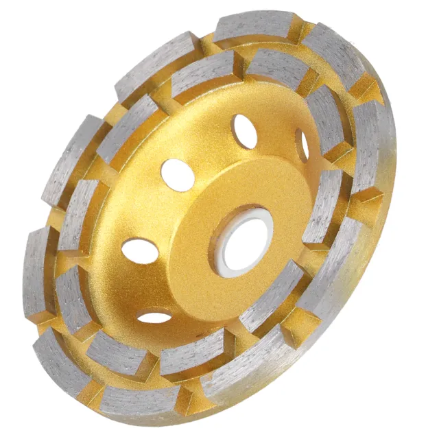 Grinding Cup Wheel Bowl Cutting Disc Double Row Polishing Pad Gold 125mm