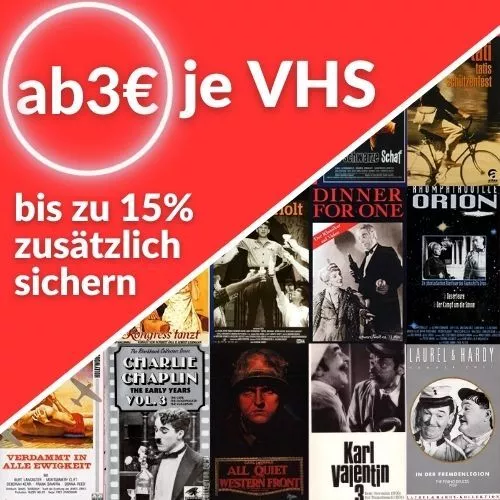 Nostalgische VHS-Filme: Riesige Auswahl für nur 3€!