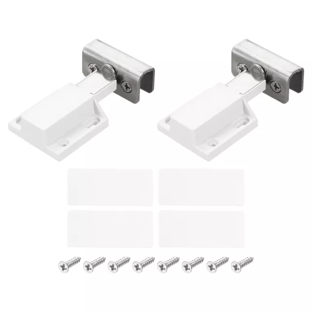 Single Magnetic Suction Glass Door Hinge 5-8mm Clip for Glass Door, White