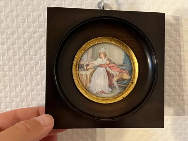 Peinture Miniature Portait Epoque Royale (L18) 2