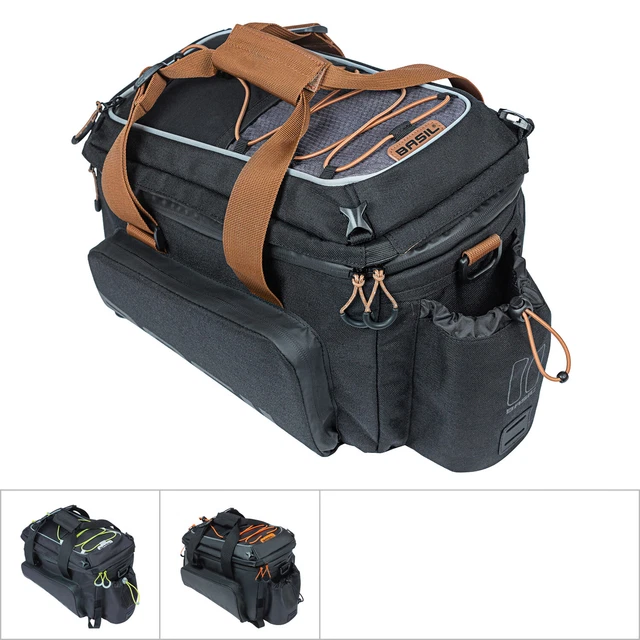 Basil Miles Tarpaulin trunkbag XL Pro, 9-36L, black orange