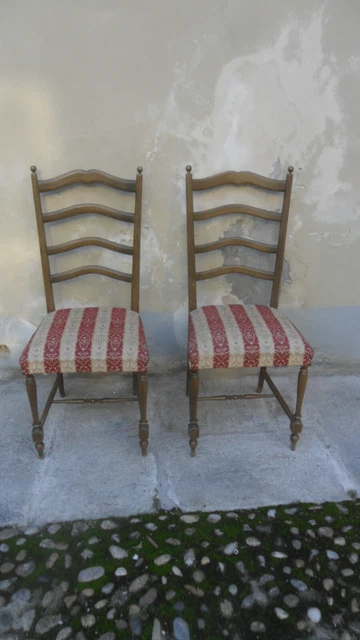 COPPIA di SEDIE VINTAGE ANNI 50/60 in Iegno, perfette.