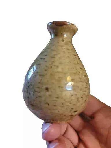 Otagiri Japan Pottery 3" Mini Bud Vase Hand Painted Floral Vintage 3
