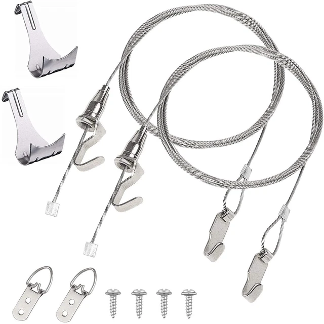 2 Pack Heavy Duty Picture Hanging Wire kit for Mirror Wall Picture Light Lamp...