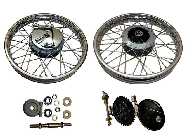 Cerchione anteriore e posteriore nuovissimo, completo, adatto per Royal Enfield