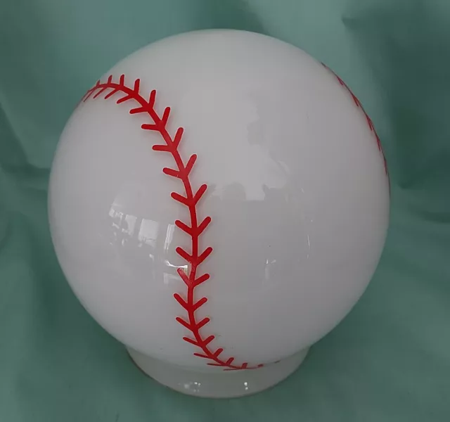 6 Inch Glass Baseball Globe Lamp/Light Shade For 4 Inch Fixture