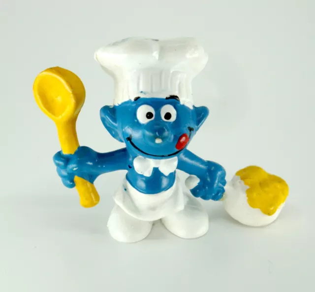 SMURF "COOK" / SCHTROUMPF Cuisinier - (20073) -  by Schleich - 1973 ©Peyo