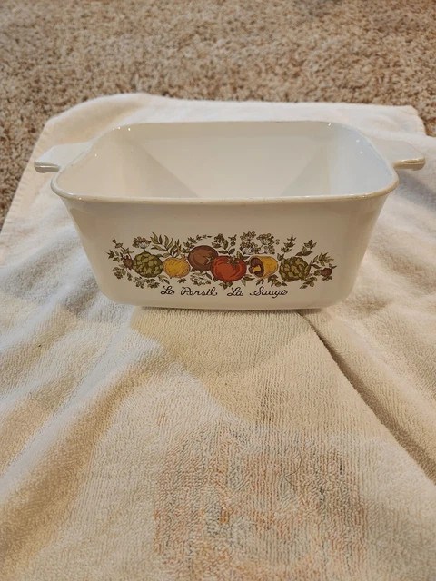 Vintage Corning Ware Spice Of Life Rectangle 5 1/2 X 7 Casserole Loaf Pan Dish