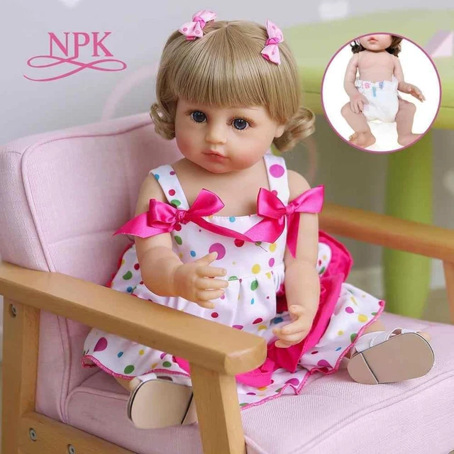 22"Lifelike Newborn Silicone Vinyl Full Body Reborn Boy Baby Dolls Birthday Toy