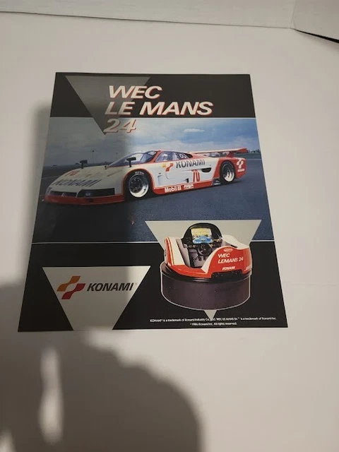 Flyer KONAMI,WE LE MANS 24 Arcade Video Game advertisement original see pic