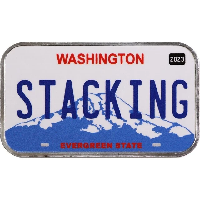 Ebay Live 6.17 - 1 oz Silver Bar Washington License Plate