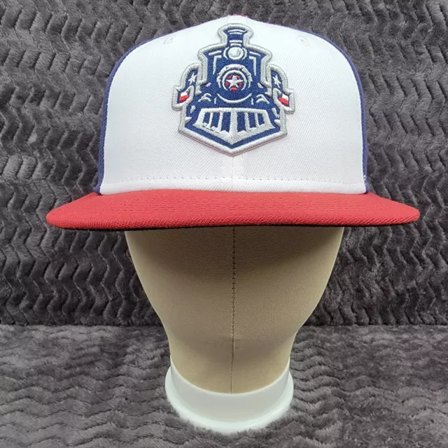 Round Rock Express Hat Cap Fitted 7 1/4 Red White Blue New Era 59Fifty Mens