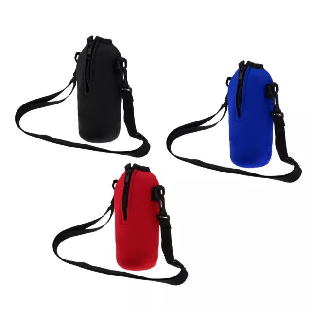 Neoprene 750ml Water Bottle Holder Carrier Bag Pouch with Adjustable Straps