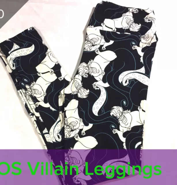 LULAROE DISNEY LEGGINGS os villain NWT unicorn Ursula little