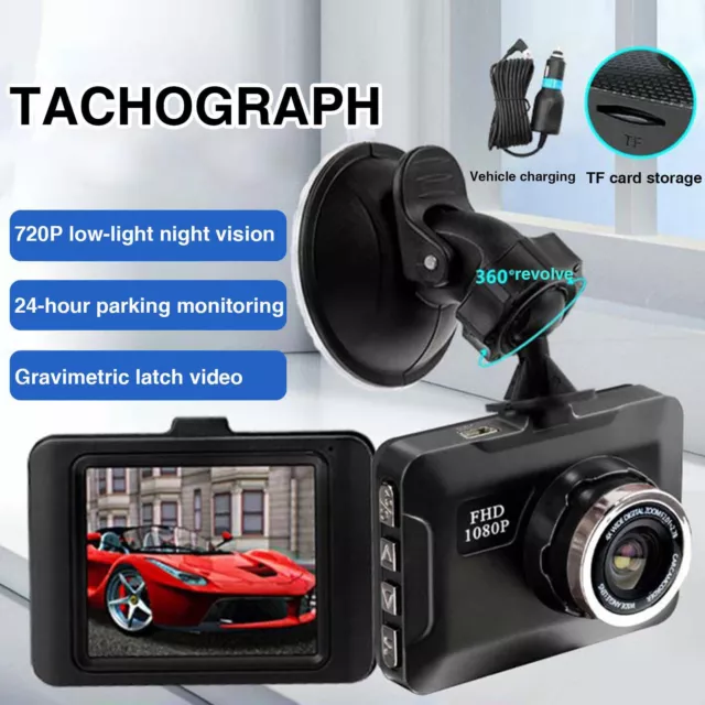 1080P Auto Dash Kamera Recorder G Sensor Nachtsicht vorne und hinten Cam