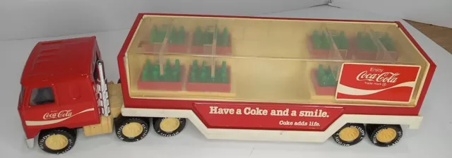 Early 1980’s 14.25in Buddy L Coca-Cola Delivery Truck W/coke Trays No Machine