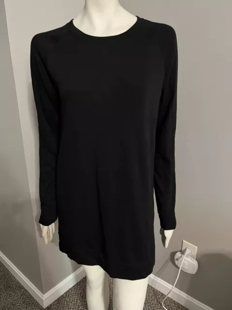 Old Navy Black Sweater Long Sleeve Above Knee Round Neck NWT Dress Small Tall