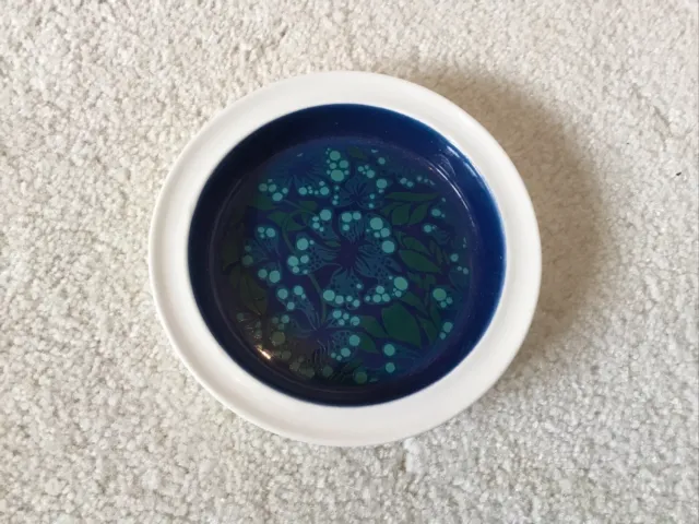 Vintage Mid Century 1960s Carlton Ware Dish Blue Green Floral Pattern