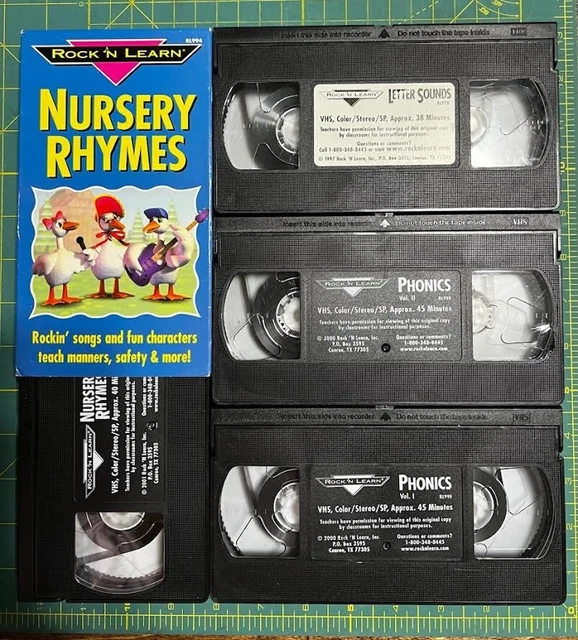ROCK 'N LEARN Nursery Rhymes, Letter Sound, Phonics 1 & Phonics 2 in