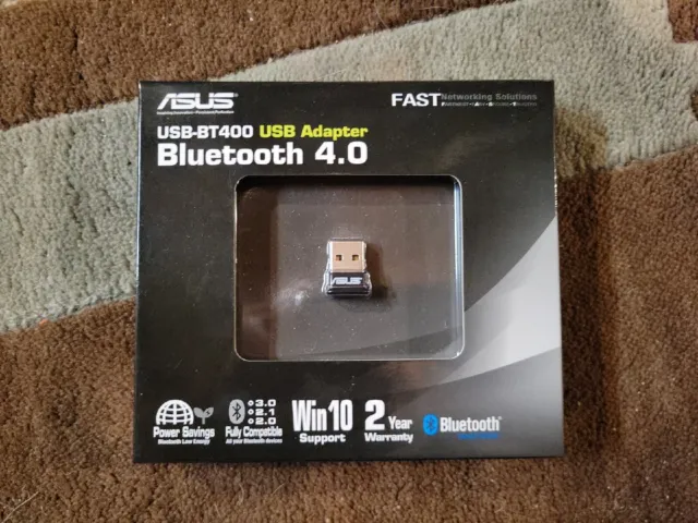 ASUS USB-BT400 USB Adapter w/ Bluetooth Dongle Receiver, Laptop & PC Support